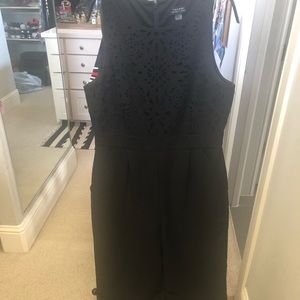 Cropped black pantsuit